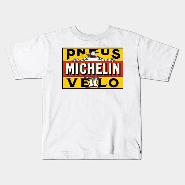 michelin velo vintage Kids T-Shirt by PSYCH90